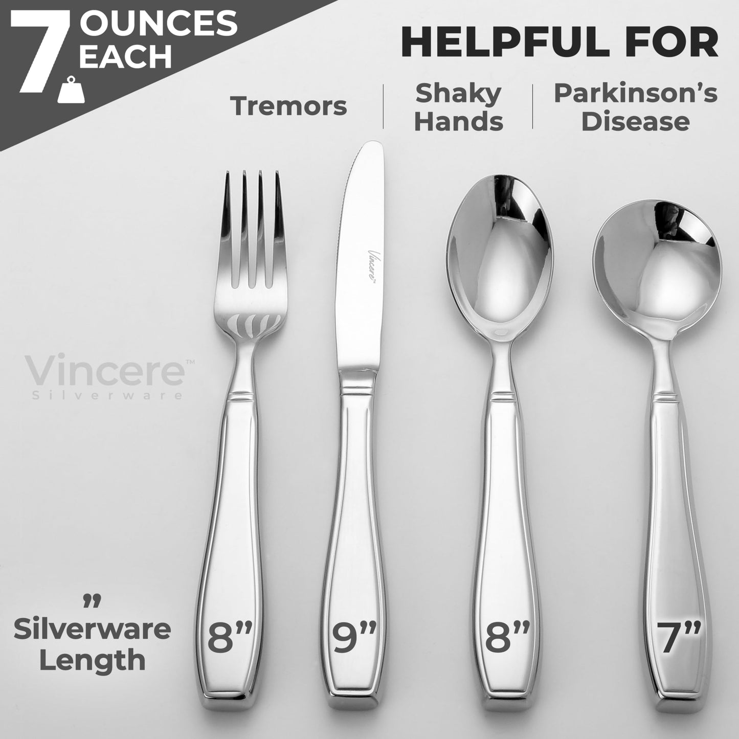 Heavy Weighted Utensils Set for Tremors & Parkinsons
