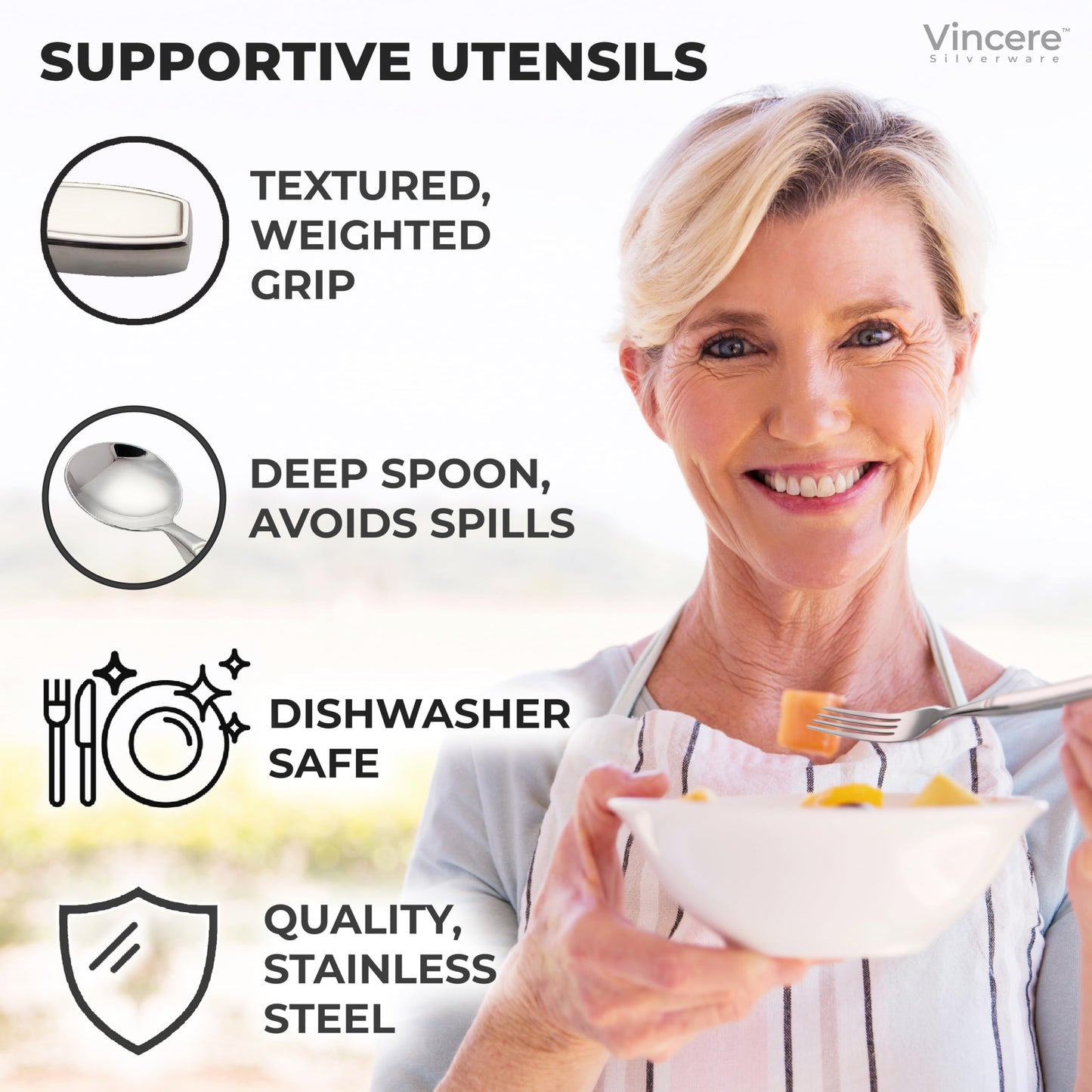 Heavy Weighted Utensils Set for Tremors & Parkinsons
