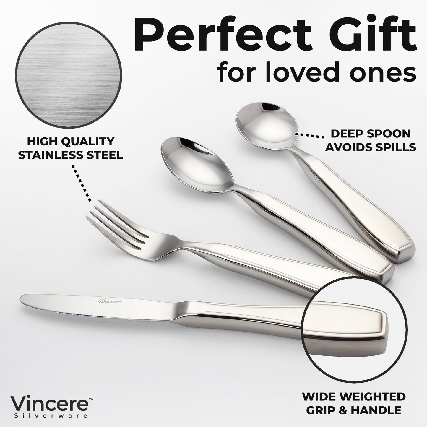 Heavy Weighted Utensils Set for Tremors & Parkinsons