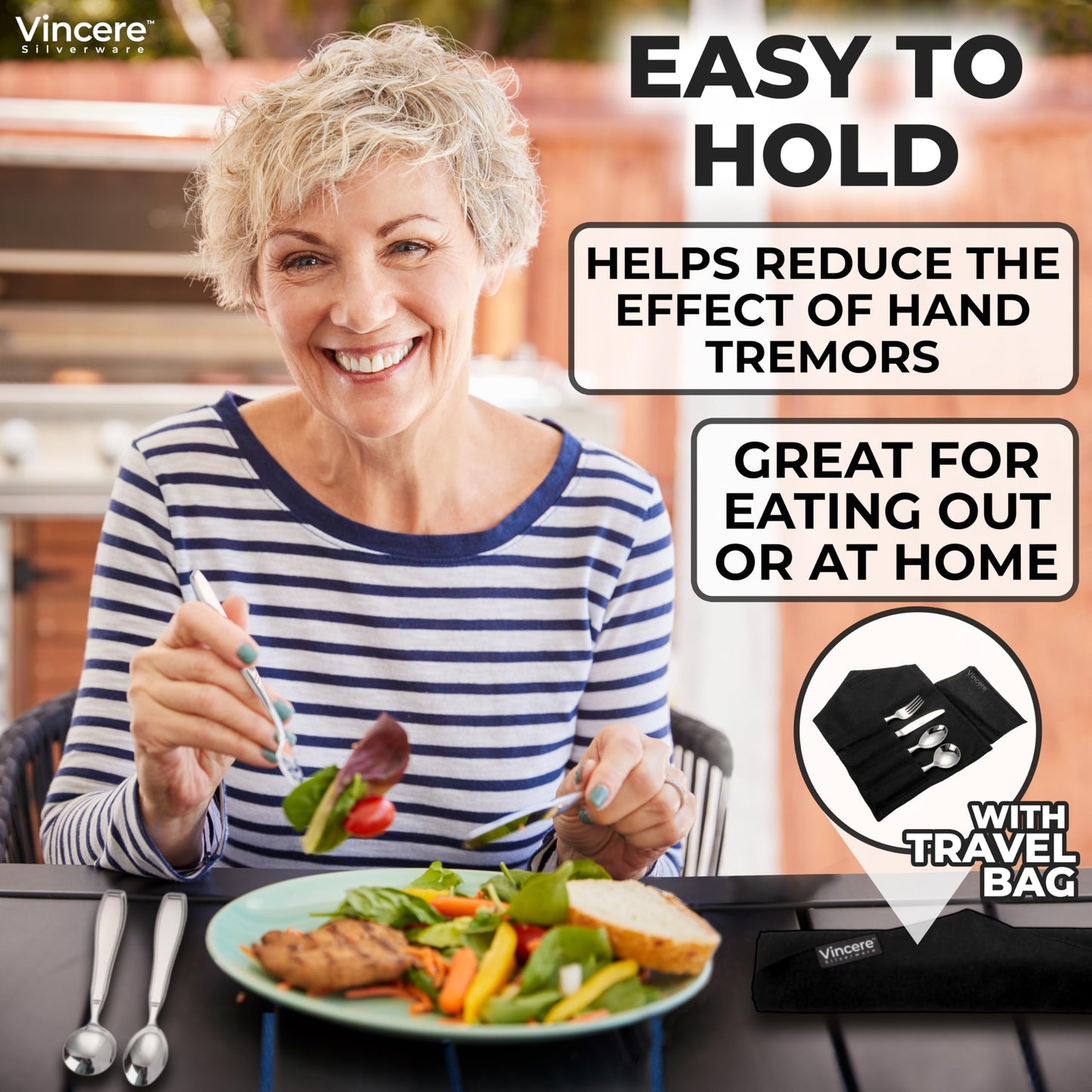 Heavy Weighted Utensils Set for Tremors & Parkinsons